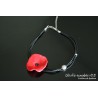Collier coquelicot rouge