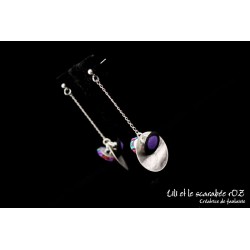 Boucles d'oreilles pendantes colorées 02