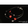 Collier triple coquelicot - collection Poppy