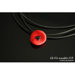 Collier pendentif coquelicot / PROS