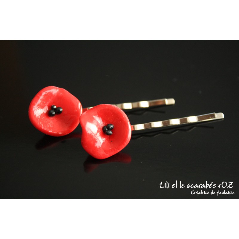 Barrettes coquelicot / PROS